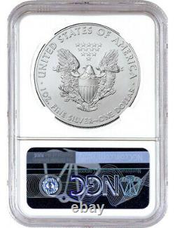 2021 Silver Eagle Heraldic T-1 ER NGC MS70 Mercanti Signed