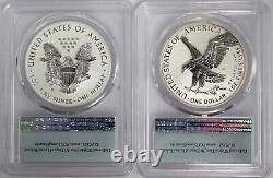 2021 WS $1 Silver Eagle Rev Proof 2-Coin Designer Edition Set PCGS PR70 FS