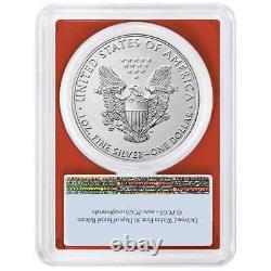 2021 (W) $1 American Silver Eagle 3pc. Set PCGS MS70 FS Flag Label Red White Blu