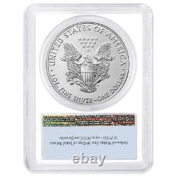 2021 (W) $1 American Silver Eagle 3pc. Set PCGS MS70 FS Flag Label Red White Blu