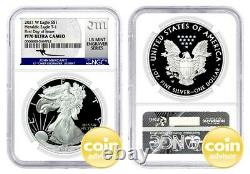 2021 W $1 Proof Silver Eagle NGC PF70 UCAM FDOI First Day of Issue Mercanti