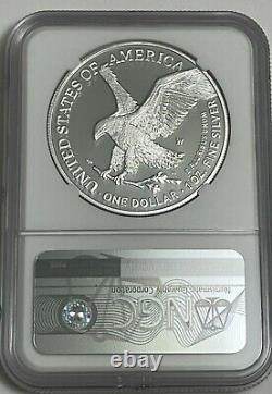 2021 W $1 T-2 Ngc Pf70 Ultra Cameo Proof Silver Eagle Landing Great Eye Appeal