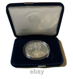 2021-W American Eagle One Ounce 99.9% Silver Proof TYPE 1 Coin OGP & COA 21EA