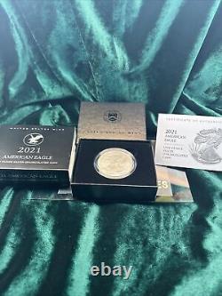 2021 W American Silver Eagle 1 Oz Uncirculated Coin US Mint code 21EGN