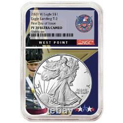2021-W Proof $1 Type 2 American Silver Eagle NGC PF70UC FDI West Point Core