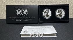 2021 W & S Reverse Proof Silver Eagle 2 Coin Designer Edition Set 21xj