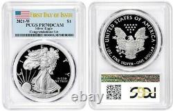 2021 W Silver American Eagle $1 Congratulations Pcgs Pr70dcam Fdoi Ogp Included