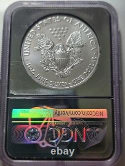 2021 W Silver Eagle T-1 NGC MS 70 First Day of Issue John Mercanti Signed