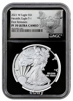 2021 W Silver Proof American Eagle NGC PF70 UC FR BC Excl Heraldic Eagle Label