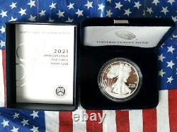 2021 W U S Mint American Proof Silver Eagle Dollar Type-1 Item #121