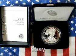 2021 W U S Mint American Proof Silver Eagle Dollar Type-1 Item #127