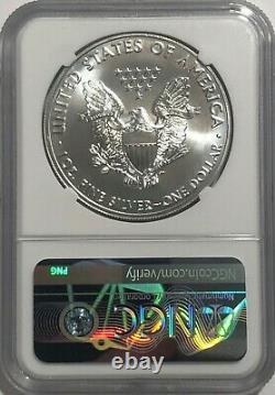 2021 (p) Silver Eagle Ngc Ms70 Er T-1 Emergency Production Struck Philadelphia B