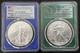 2021-s & 2021-p, Pcgs Ms69 Silver Eagles 1st Strike T-1 Emergency Issue Lot