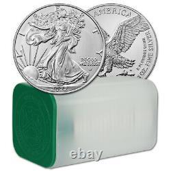 2022 American Silver Eagle 1 oz $1 1 Roll Twenty 20 BU Coins in Mint Tube