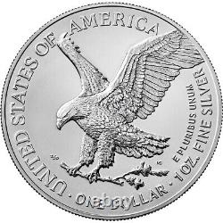2022 American Silver Eagle 1 oz $1 5 Rolls 100 BU Coins in 5 Mint Tubes