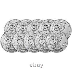 2022 American Silver Eagle 1 oz $1 BU Ten 10 Coins