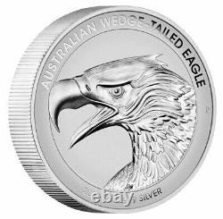 2022 Australia 2 oz Silver Wedge-Tailed Eagle Piedfort Enhanced Rev Proof $2 OGP