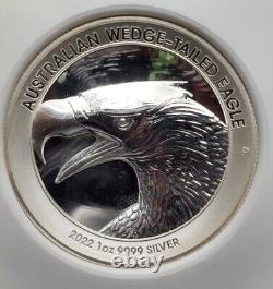 2022 P $1 Australia Wedge-Tailed Eagle UHR NGC PF 70 Ultra Cameo-Mercanti signed