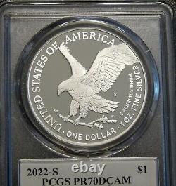 2022 S Silver Eagle $1 Pcgs Pr70dcam First Day Of Issue