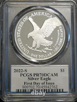 2022 S Silver Eagle $1 Pcgs Pr70dcam First Day Of Issue