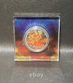2022 Silver Eagle Fire & Ice, 1oz Silver Mintage 120 of 300pc Super Limited