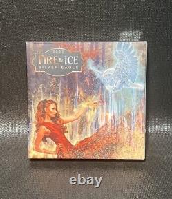 2022 Silver Eagle Fire & Ice, 1oz Silver Mintage 120 of 300pc Super Limited