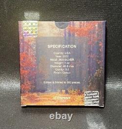 2022 Silver Eagle Fire & Ice, 1oz Silver Mintage 120 of 300pc Super Limited