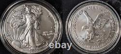 2022 Silver Eagle Set 2022-W Proof, 2022-S Proof, 2022-W Burnished Unc, with OGP