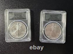 2022 W $1 American Silver Eagle PCGS MS70 First Strike West Point Label 2 Coin