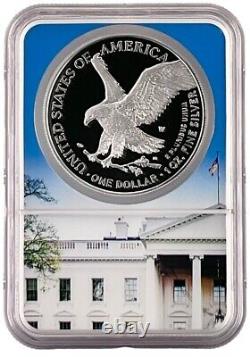 2022 W 1oz Silver Eagle Proof NGC PF70 UC ER- White House Core Trump Label