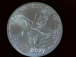 2023 1 Ounce American Silver Eagle error struck thru doubling on date. 999 648