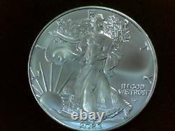 2023 1 Ounce American Silver Eagle error struck thru doubling on date. 999 648