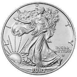 2023 1 Oz American Silver Eagle Coin. 999 Fine (BU) Lot of 5