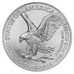 2023 1 Oz American Silver Eagle Coin. 999 Fine (BU) Lot of 5