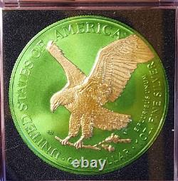 2023 AMERICAN SILVER EAGLE Space Metals IV 1 oz Green Silver Coin in Capsule