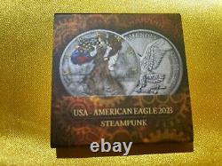 2023 American Eagle 1oz Silver Colorized Steam Punk Edition #158 of #777