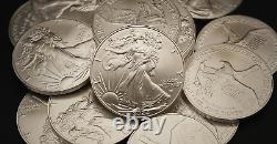 2023 Lot of (10) 1 Oz American Eagle Silver Bullion Coins Brilliant Uncirculated