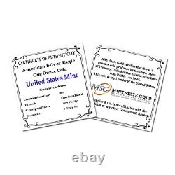 2023 Lot of (10) 1 Oz American Eagle Silver Bullion Coins Brilliant Uncirculated