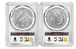 2023 Morgan and Peace Silver Dollar 2 Coin Set PCGS MS70 FIRST STRIKE