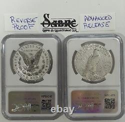 2023 S $1 M&P RPF 70 ADV RELEASE Reverse Proof Morgan & Peace 2 Coins FAM-WG-52