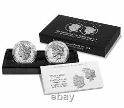 2023 S Reverse Proof $1 Morgan Peace Silver Dollar 2pc Set LIVE IN-HAND