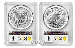 2023 S Reverse Proof $1 Morgan Peace Silver Dollar 2pc Set PCGS PF70 1st Strike