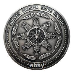 2023 Sioux Nation North American Bald Eagle UHR Antiqued 1 oz Silver Coin