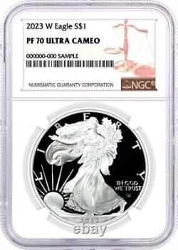 2023 W $1 Proof Silver Eagle NGC PF70 Ultra Cameo Brown Label