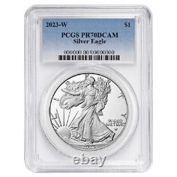 2023-W Proof $1 American Silver Eagle PCGS PR70DCAM Blue Label