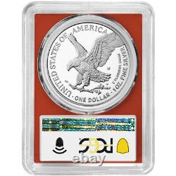 2023-W Proof $1 American Silver Eagle PCGS PR70DCAM FS Trump 45th President L