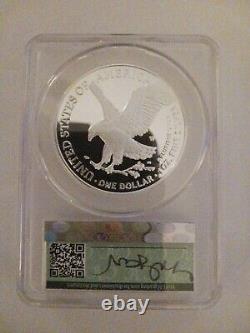 2023 W Silver Eagle CAC PR70 DCAM First Delivery MICHAEL GAROFALO Signature