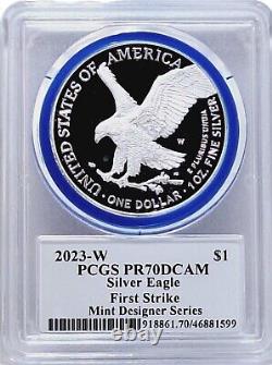 2023 W Silver Eagle? Emily Damstra Signed Pcgs Pr70 Mint Designer Series