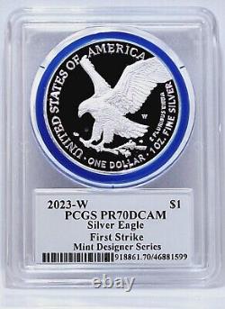 2023 W Silver Eagle? Emily Damstra Signed Pcgs Pr70 Mint Designer Series