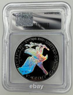 2024 1$ American Silver Eagle 1 oz Hologram & Ruthenium Finish ICG 1/500
